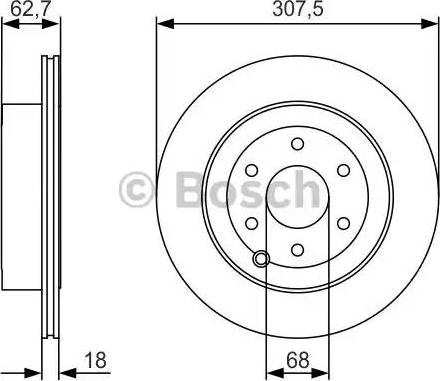 BOSCH 0 986 479 R21 - Спирачен диск vvparts.bg