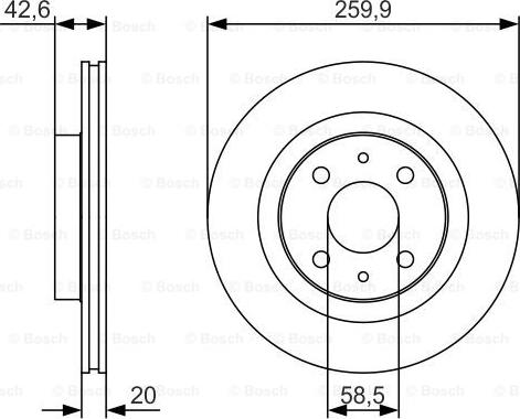 BOSCH 0 986 479 R74 - Спирачен диск vvparts.bg