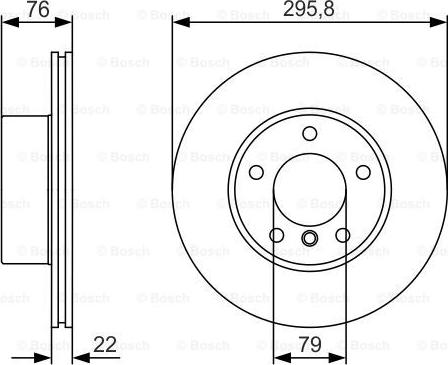 BOSCH 0 986 479 R72 - Спирачен диск vvparts.bg