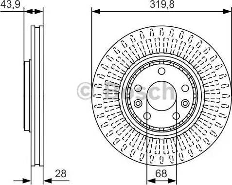 BOSCH 0 986 479 S94 - Спирачен диск vvparts.bg