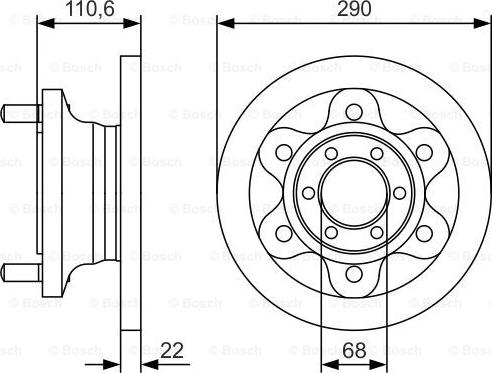 BOSCH 0 986 479 S95 - Спирачен диск vvparts.bg