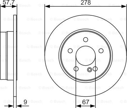 BOSCH 0 986 479 S96 - Спирачен диск vvparts.bg