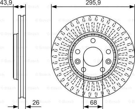 BOSCH 0 986 479 S93 - Спирачен диск vvparts.bg