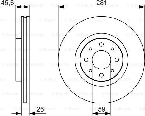 BOSCH 0 986 479 S97 - Спирачен диск vvparts.bg