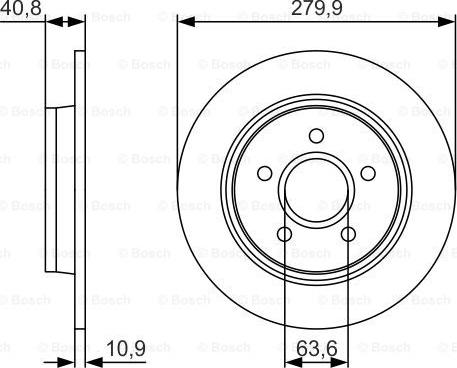 BOSCH 0 986 479 S49 - Спирачен диск vvparts.bg