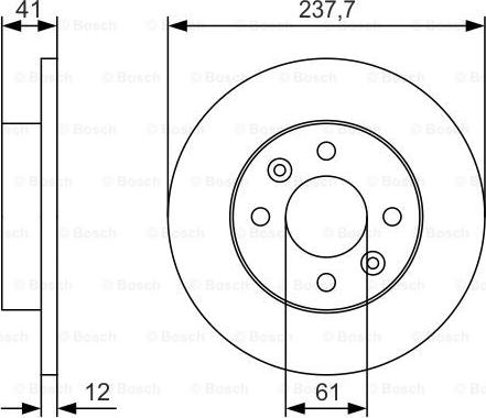 BOSCH 0 986 479 S45 - Спирачен диск vvparts.bg