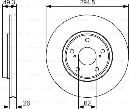 BOSCH 0 986 479 S59 - Спирачен диск vvparts.bg