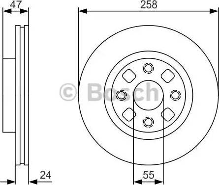 BOSCH 0 986 479 S56 - Спирачен диск vvparts.bg