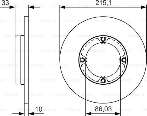 BOSCH 0 986 479 S69 - Спирачен диск vvparts.bg