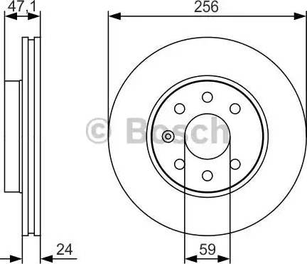 BOSCH 0 986 479 S65 - Спирачен диск vvparts.bg