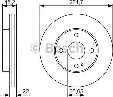 BOSCH 0 986 479 S11 - Спирачен диск vvparts.bg