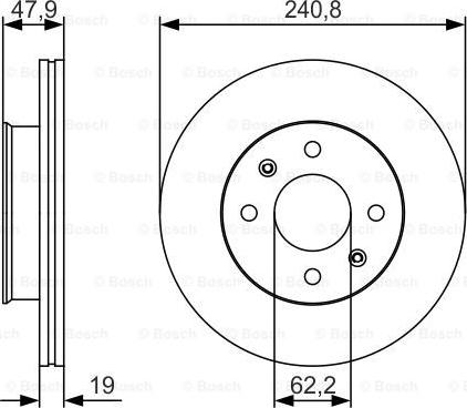 BOSCH 0 986 479 S18 - Спирачен диск vvparts.bg