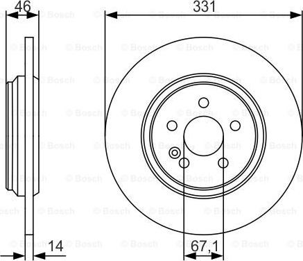 BOSCH 0 986 479 S12 - Спирачен диск vvparts.bg