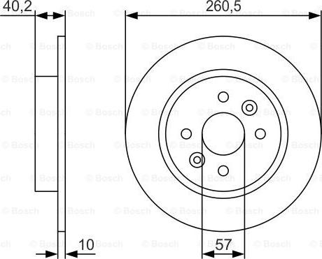 BOSCH 0 986 479 S85 - Спирачен диск vvparts.bg