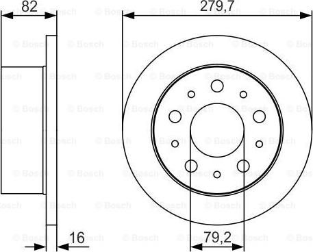 BOSCH 0 986 479 S86 - Спирачен диск vvparts.bg