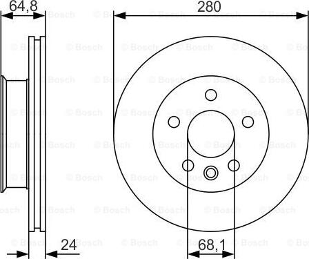 BOSCH 0 986 479 S80 - Спирачен диск vvparts.bg