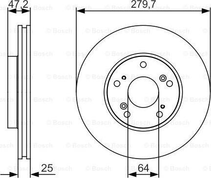 BOSCH 0 986 479 S82 - Спирачен диск vvparts.bg