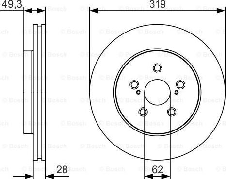 BOSCH 0 986 479 S39 - Спирачен диск vvparts.bg