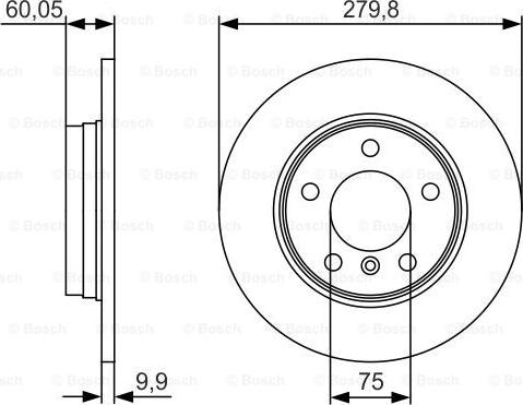 BOSCH 0 986 479 S34 - Спирачен диск vvparts.bg