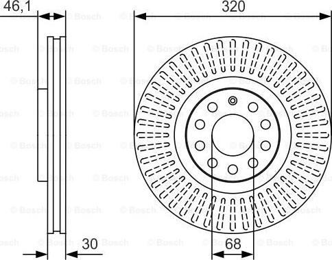 BOSCH 0 986 479 S30 - Спирачен диск vvparts.bg