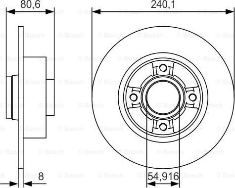 BOSCH 0 986 479 S37 - Спирачен диск vvparts.bg