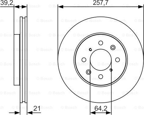 BOSCH 0 986 479 S26 - Спирачен диск vvparts.bg