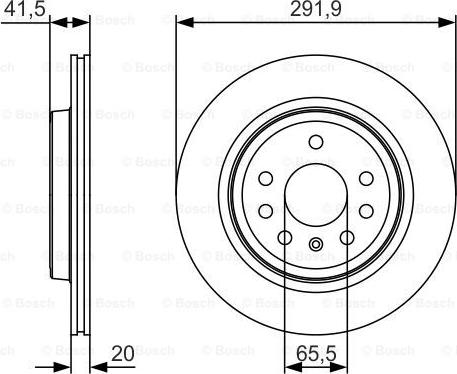 BOSCH 0 986 479 S27 - Спирачен диск vvparts.bg