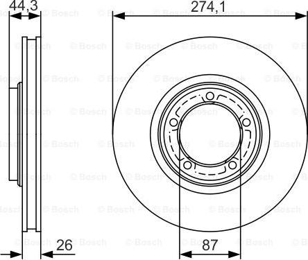 BOSCH 0 986 479 S79 - Спирачен диск vvparts.bg