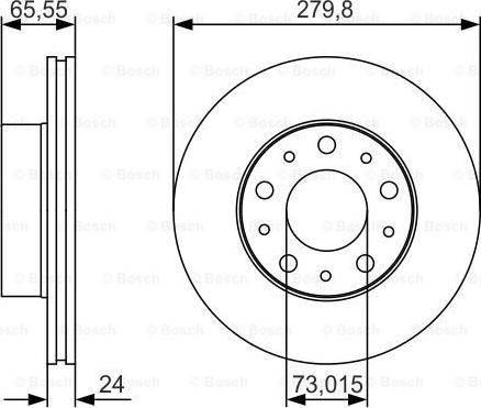 BOSCH 0 986 479 S70 - Спирачен диск vvparts.bg