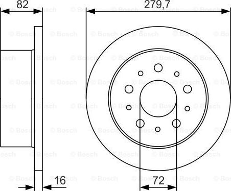 BOSCH 0 986 479 S73 - Спирачен диск vvparts.bg