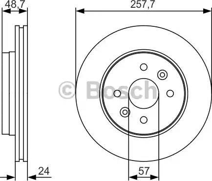 BOSCH 0 986 479 S77 - Спирачен диск vvparts.bg