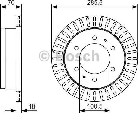 BOSCH 0 986 479 T91 - Спирачен диск vvparts.bg