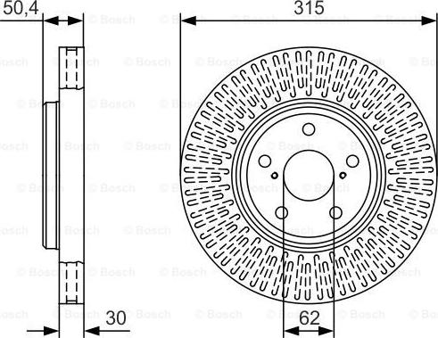 BOSCH 0 986 479 T40 - Спирачен диск vvparts.bg