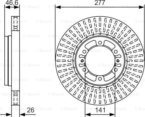 BOSCH 0 986 479 T41 - Спирачен диск vvparts.bg