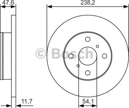 BOSCH 0 986 479 T68 - Спирачен диск vvparts.bg