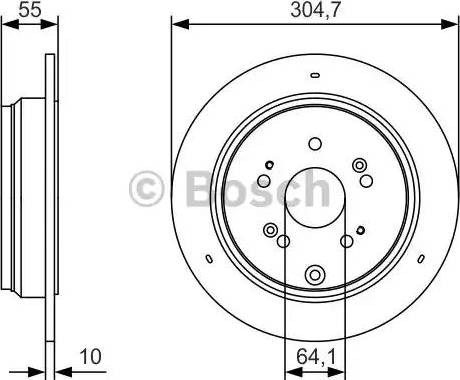 BOSCH 0 986 479 T85 - Спирачен диск vvparts.bg