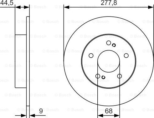 BOSCH 0 986 479 T86 - Спирачен диск vvparts.bg