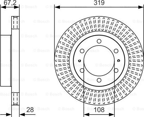 BOSCH 0 986 479 T80 - Спирачен диск vvparts.bg