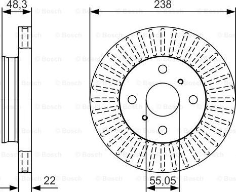 BOSCH 0 986 479 T82 - Спирачен диск vvparts.bg