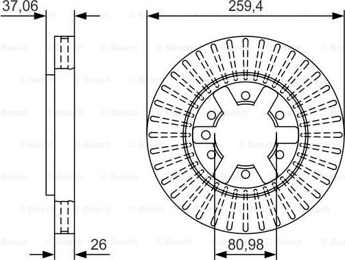 BOSCH 0 986 479 T74 - Спирачен диск vvparts.bg