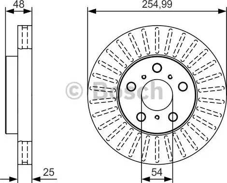 BOSCH 0 986 479 T77 - Спирачен диск vvparts.bg