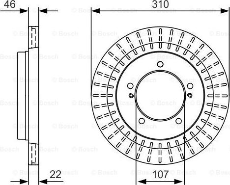 BOSCH 0 986 479 U99 - Спирачен диск vvparts.bg