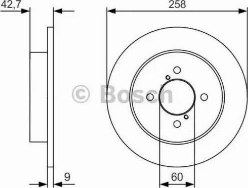 BOSCH 0 986 479 U95 - Спирачен диск vvparts.bg