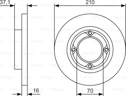 BOSCH 0 986 479 U96 - Спирачен диск vvparts.bg