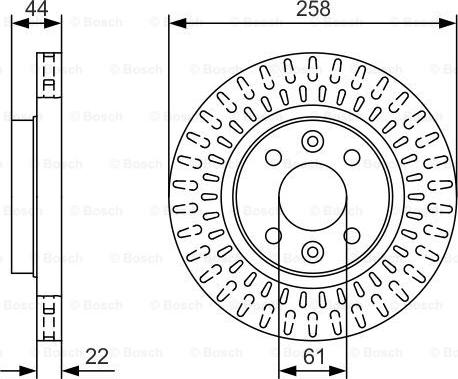 BOSCH 0 986 479 U50 - Спирачен диск vvparts.bg