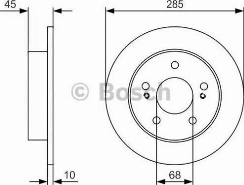 BOSCH 0 986 479 U57 - Спирачен диск vvparts.bg