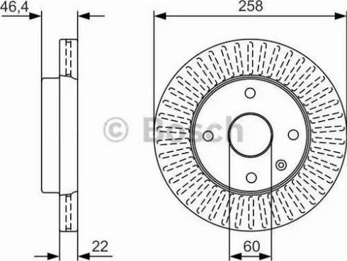 BOSCH 0 986 479 U67 - Спирачен диск vvparts.bg