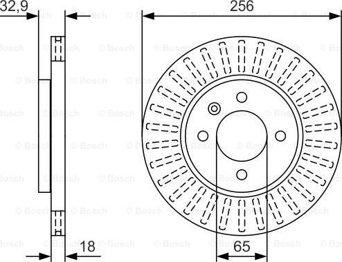 BOSCH 0 986 479 U09 - Спирачен диск vvparts.bg