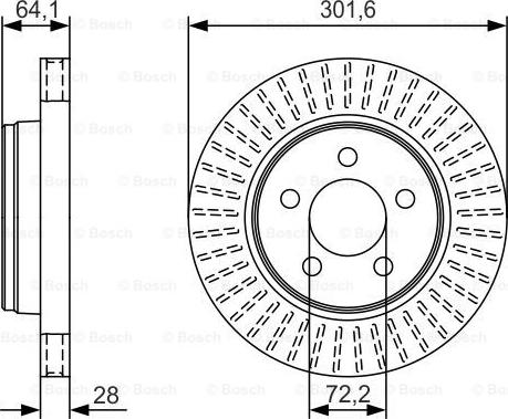 BOSCH 0 986 479 U04 - Спирачен диск vvparts.bg