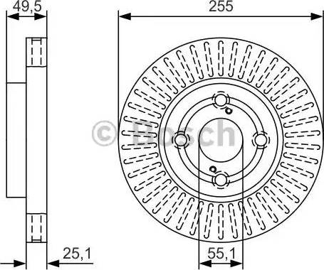 BOSCH 0 986 479 U14 - Спирачен диск vvparts.bg